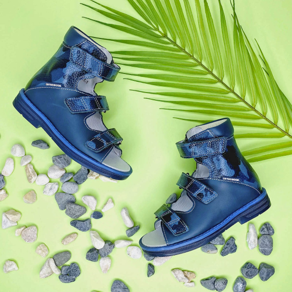 3 Сандалии детские мальчик ORTHOBOOM 71497-1 темно-синий милитари